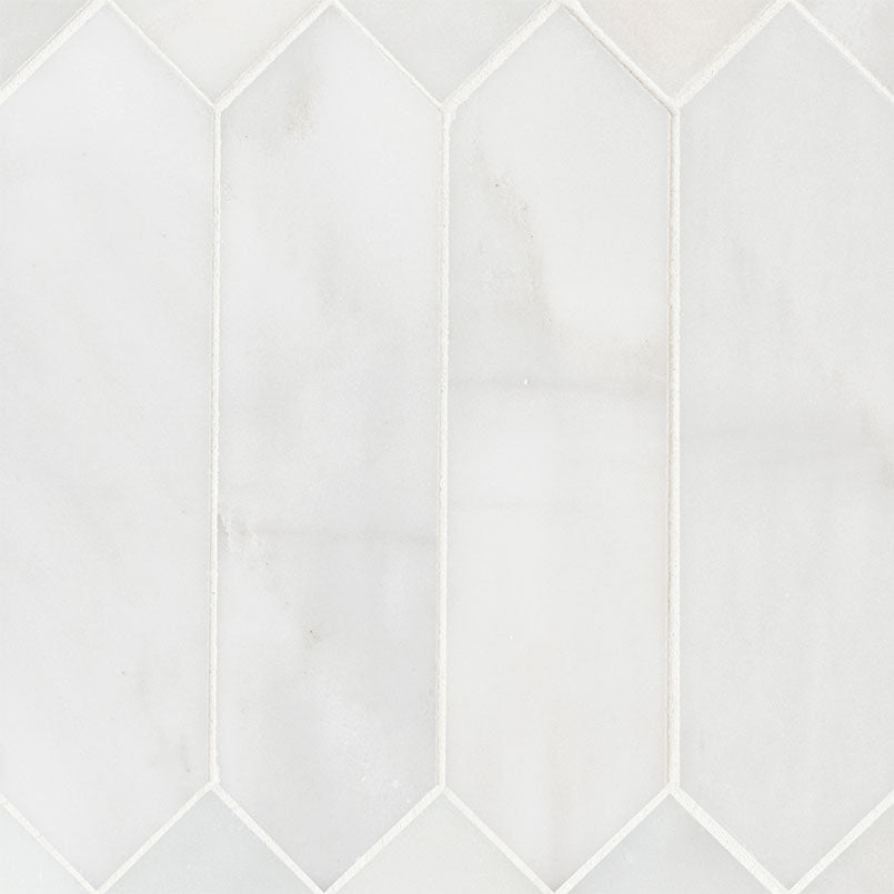 MSI Arabescato Carrara Marble Picket Tile 3x12 — Natural Stone Mosaic