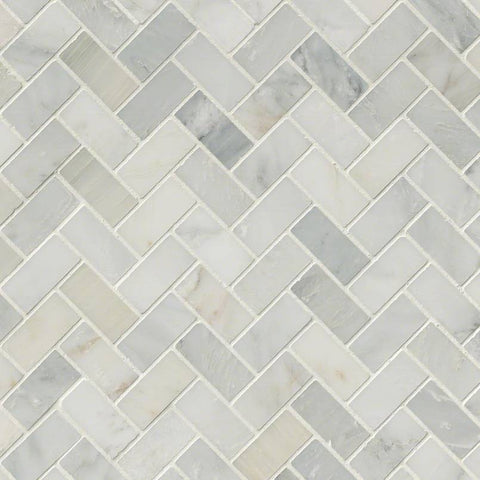 MSI Arabescato Carrara Herringbone Pattern