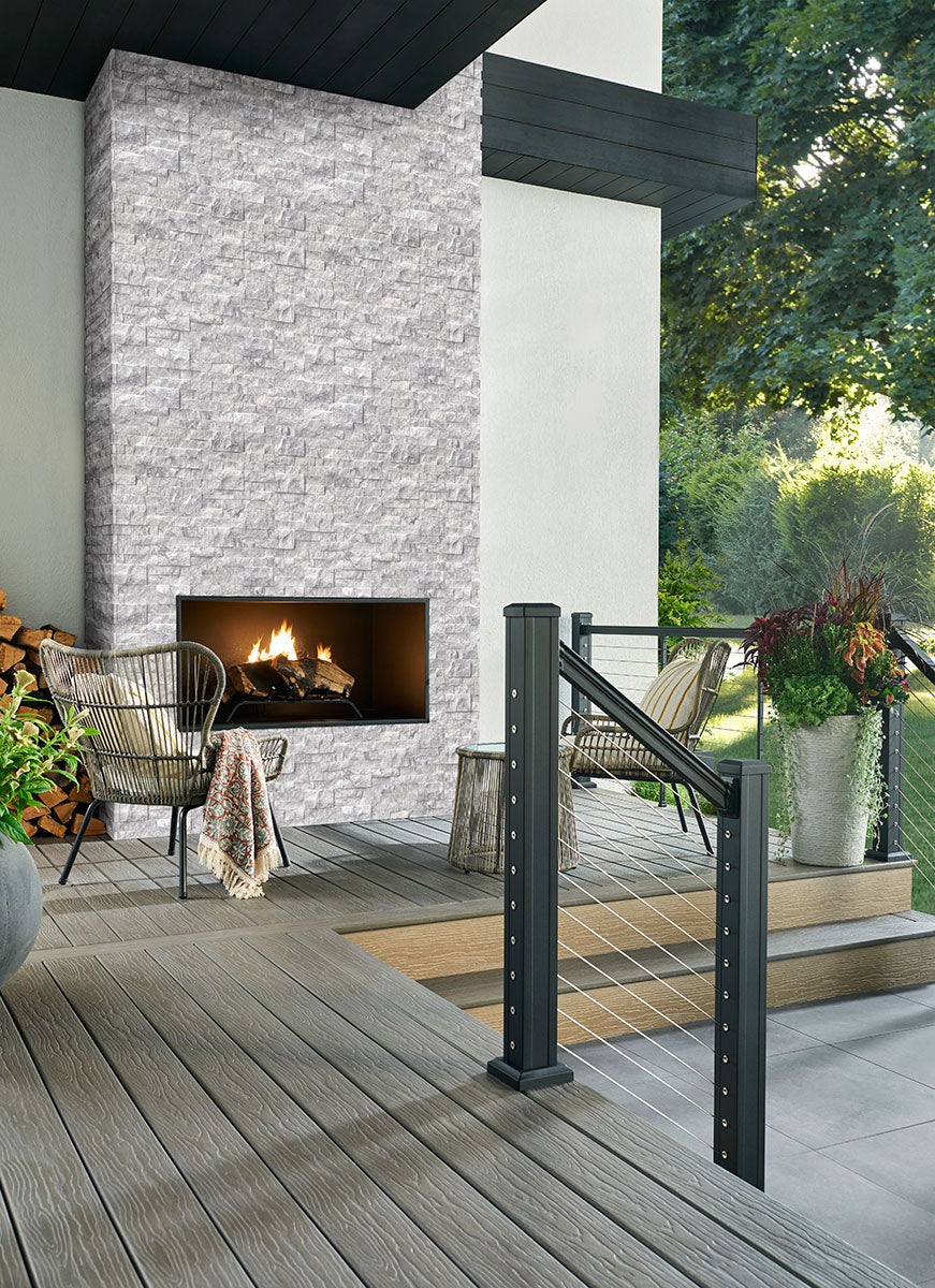 MSI Arabescato Carrara Rockmount — surface detail in natural tonality