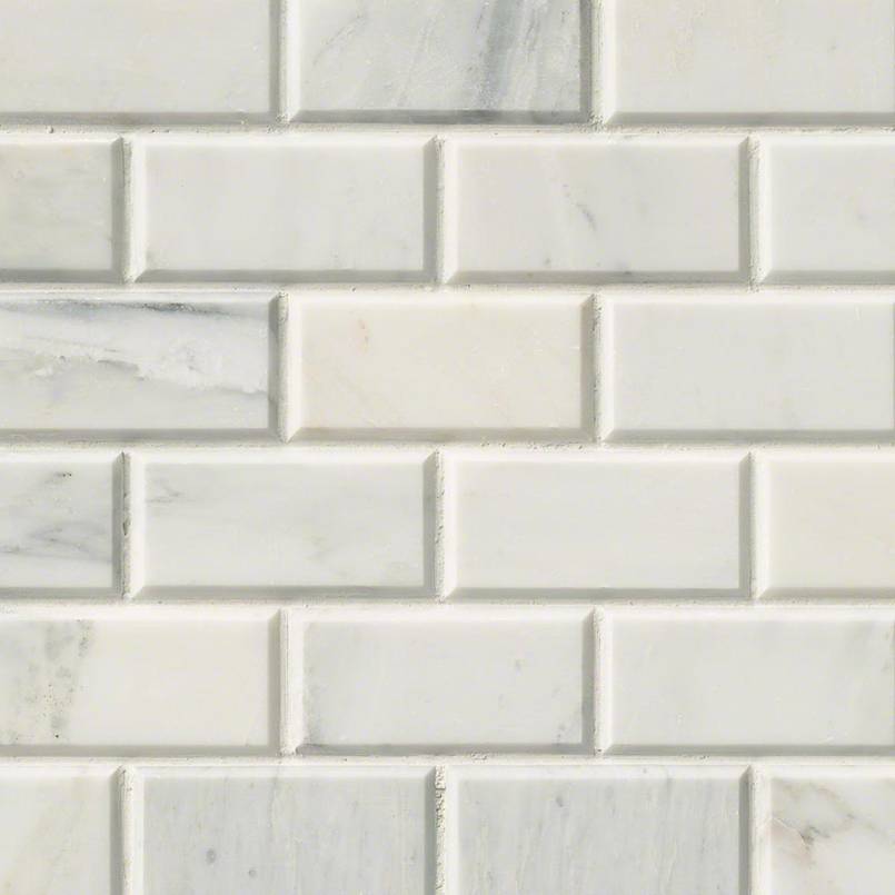 MSI Arabescato Carrara Subway Tile 2x4 — Natural Stone Mosaic