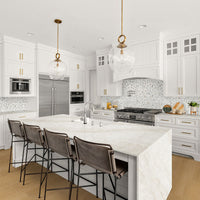 MSI Arabescato Venato Herringbone 1x2 Tile — surface detail in natural tonality