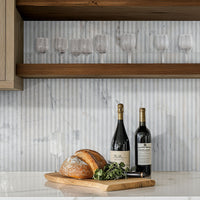 MSI Arabescato Venato Milano Ribbon 12x24 Honed — surface detail in natural tonality