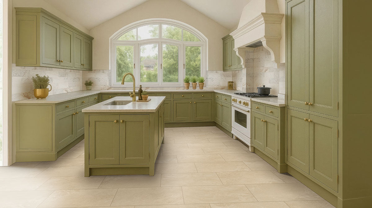 MSI Arabescato Venato Tile 4x12 — surface detail in natural tonality