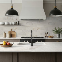MSI Arabescato Venato Tile 4x12 — surface detail in natural tonality