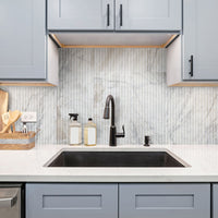 MSI Arabescato Venato Valentino Fluted 12x24 Honed — surface detail in natural tonality