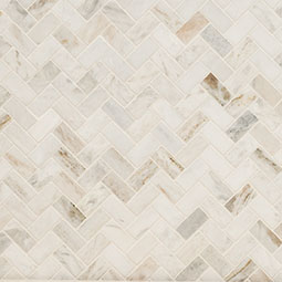 Arabescato Venato Herringbone Tile