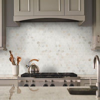 MSI Arabescato Venato Hexagon Tile — surface detail in natural tonality