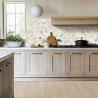 MSI Arabescato Venato Hexagon Tile — surface detail in natural tonality