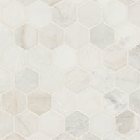 MSI Arabescato Venato Hexagon Tile — Natural Stone Mosaic honed