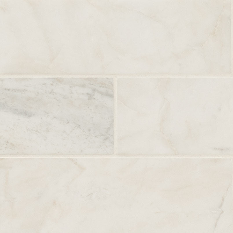 MSI Arabescato Venato Tile 4x12 — Natural Stone Mosaic honed