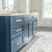 MSI Arabescato Venato White 5" Hexagon Honed Tile — surface detail in white tonality