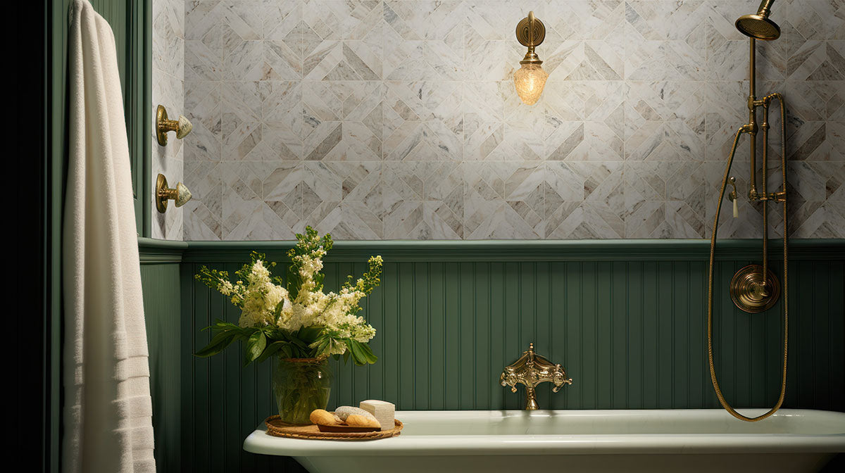 MSI Arabescato Venato Argyle Tile — surface detail in natural tonality