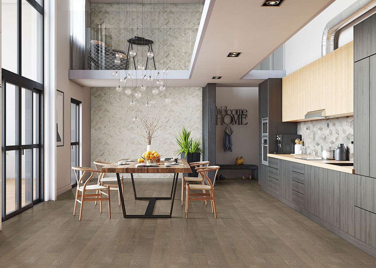 MSI Arabescato Venato Cube Marble Tile — surface detail in natural tonality