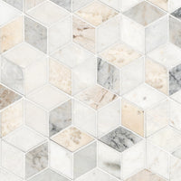 MSI Arabescato Venato Cube Marble Tile — Natural Stone Mosaic