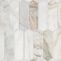 MSI Arabescato Venato Picket Tile — Natural Stone Mosaic honed