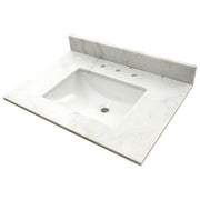 Arabesque Carrara Vanity Top with Sink