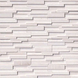 Arctic White 3D Stacked Stone