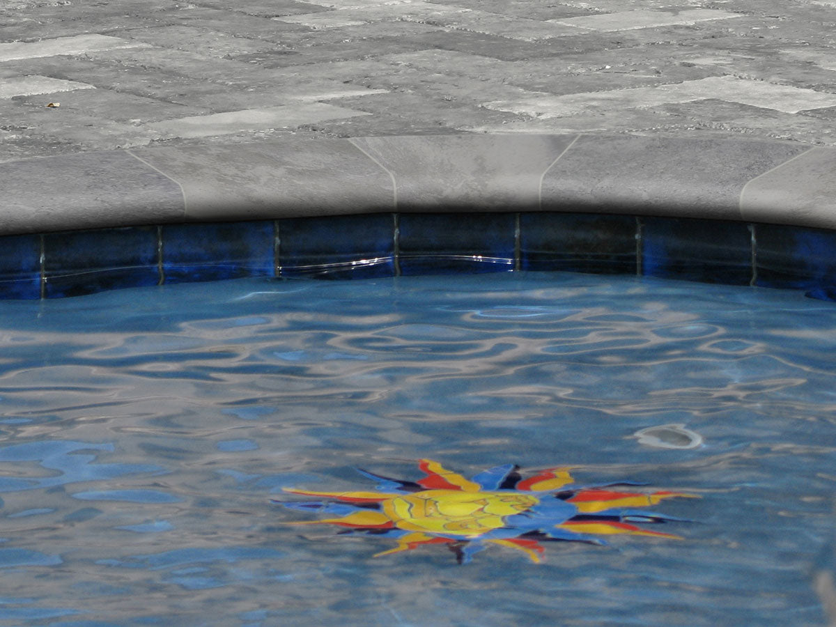 MSI Argento Travertino Porcelain Coping — surface detail in natural tonality