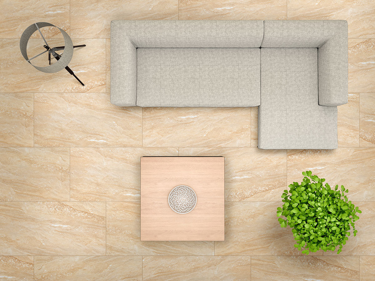 MSI Aria Oro — surface detail in natural tonality through-bodied porcelain for full-room install