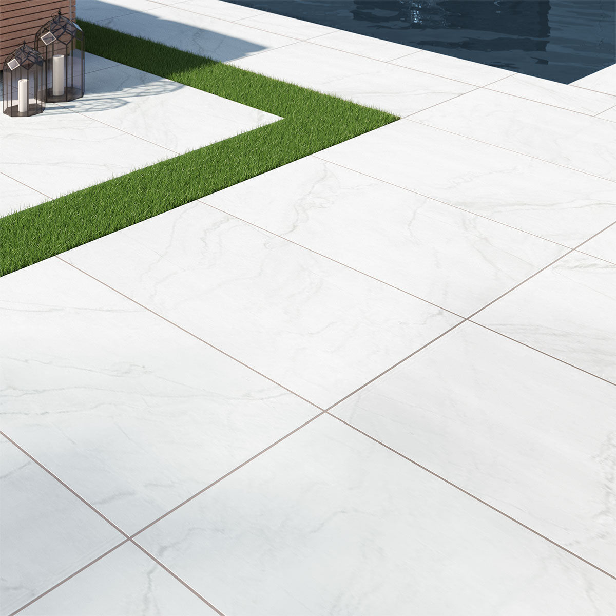 MSI Kaya Zermatta Blanca Porcelain Paver — surface detail in natural tonality