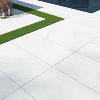 MSI Kaya Zermatta Blanca Porcelain Paver — surface detail in natural tonality
