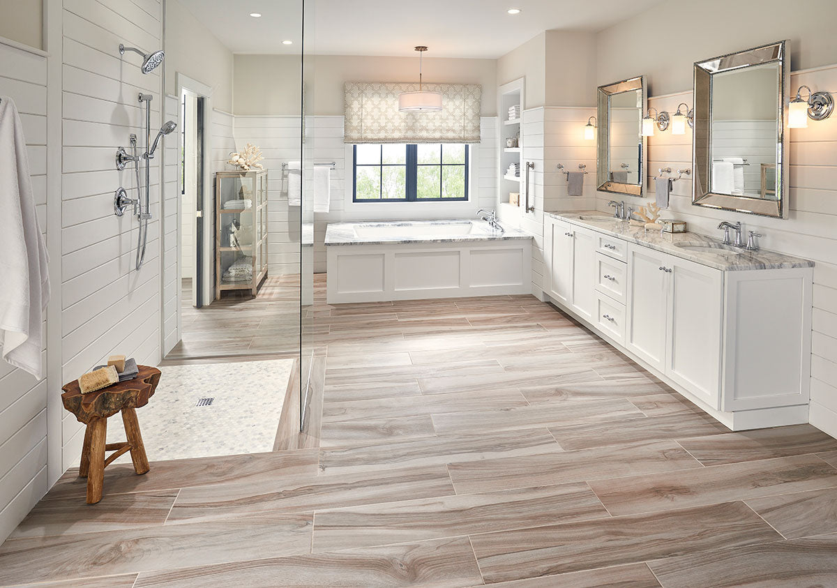 MSI Arabescato Carrara 1" Hexagon Mosaic Tile — surface detail in natural tonality
