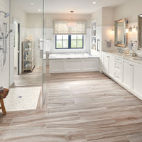 MSI Arabescato Carrara 1" Hexagon Mosaic Tile — surface detail in natural tonality