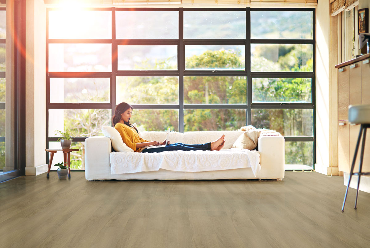 MSI Ashton 2.0 Benton Blonde Luxury Vinyl Plank Flooring — surface detail in blonde tonality