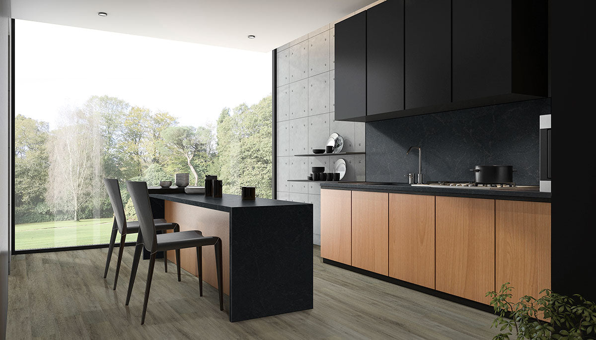 MSI Ashton York Gray Luxury Vinyl Plank Flooring — surface detail in gray tonality