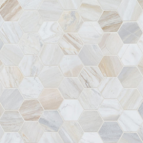MSI Athena Gold 2" Hexagon Honed Mosaic Tile