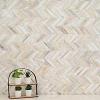 MSI Athena Gold Chevron Pattern Honed — surface detail in gold tonality