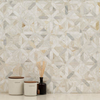 MSI Athena Gold Geometrica Honed Tile — surface detail in gold tonality