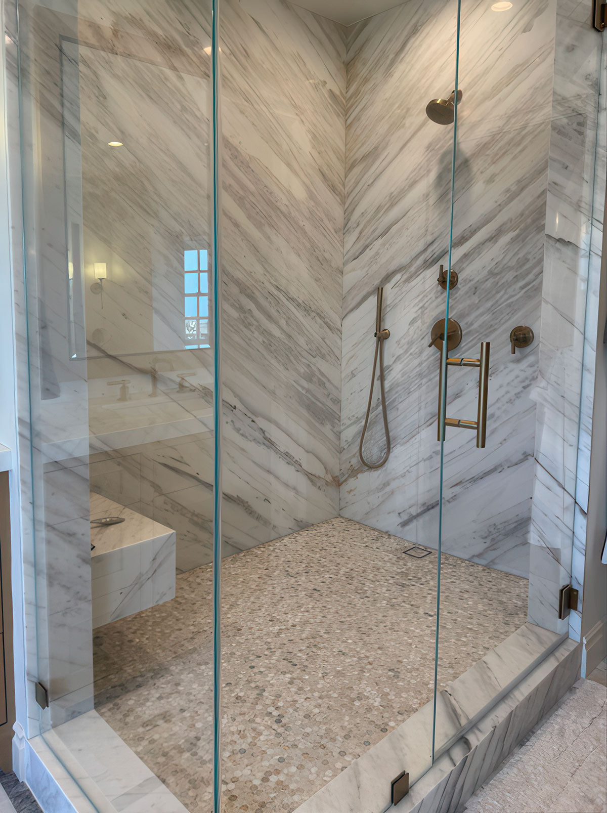 MSI Athena Gold Pennyround Tile — surface detail in gold tonality