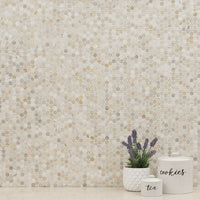 MSI Athena Gold Pennyround Tile — surface detail in gold tonality