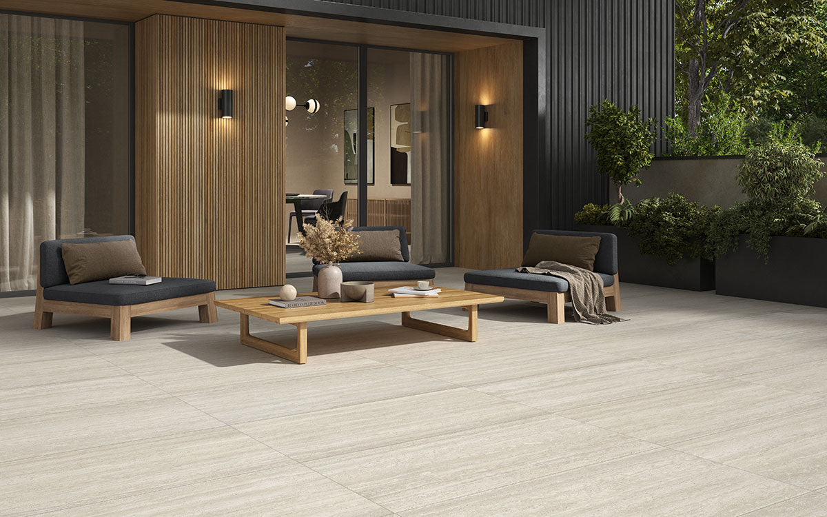 MSI Cordova Avorio Porcelain Paver — surface detail in natural tonality