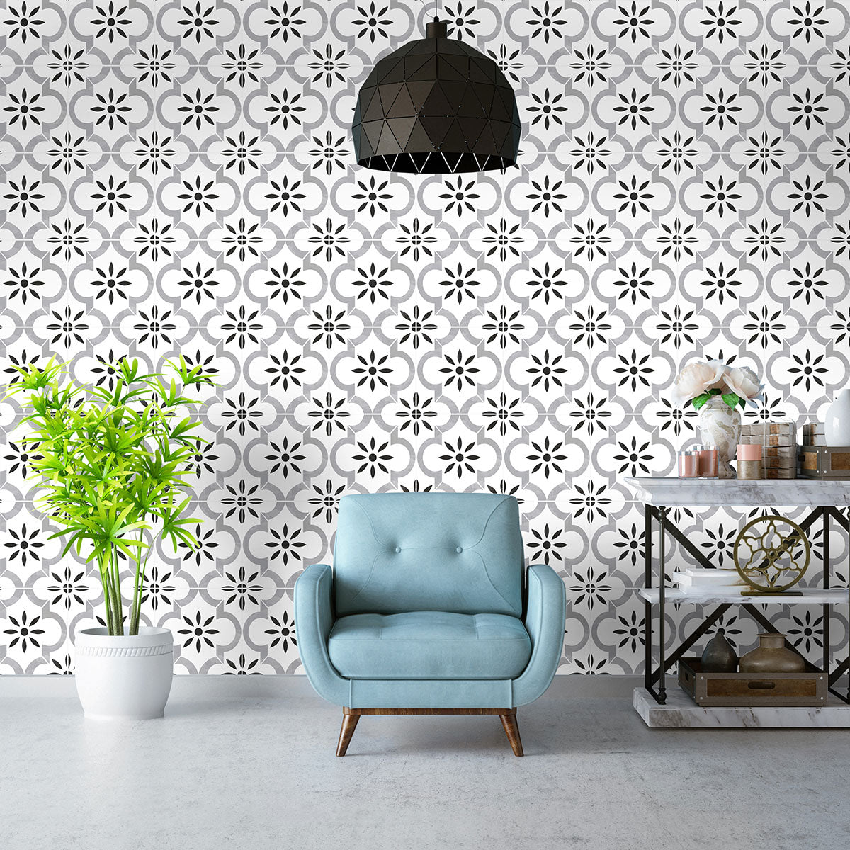 MSI Kenzzi Azila Encaustic Tile — surface detail in natural tonality