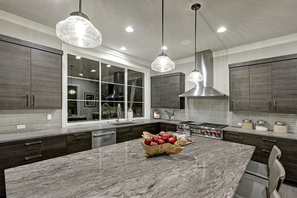 MSI Azul Celeste granite countertop room scene