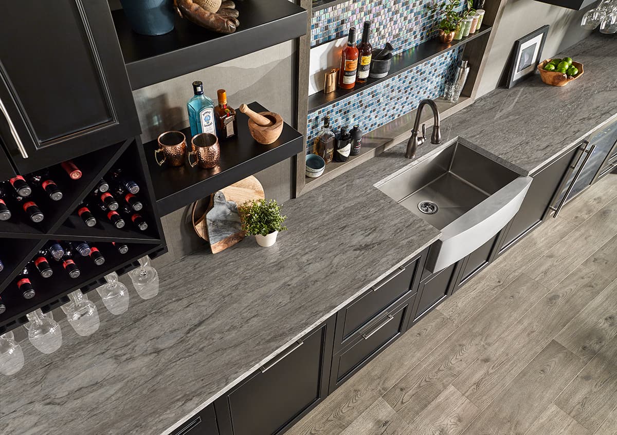 MSI Azul Celeste granite countertop room scene, fourth view