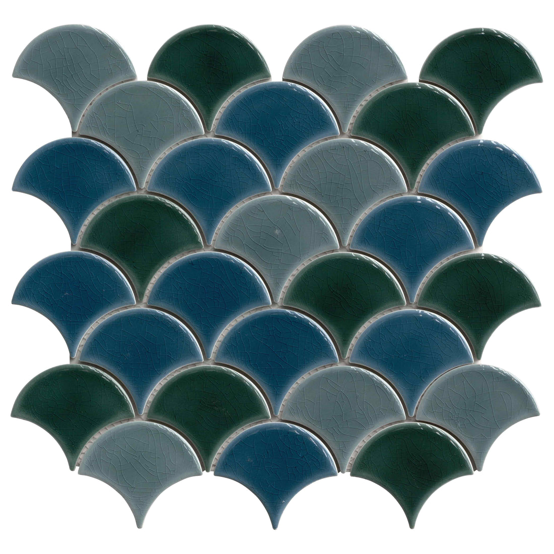 MSI Azul Scallop 8mm Mosaic Tile