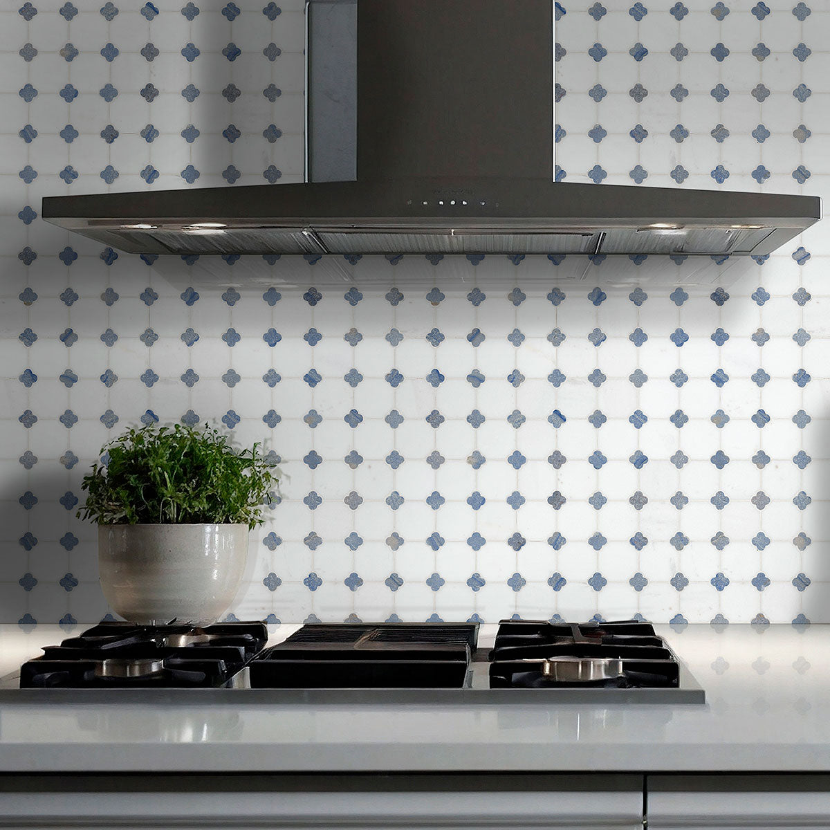 MSI Azula Floret Mosaic Tile — surface detail in natural tonality