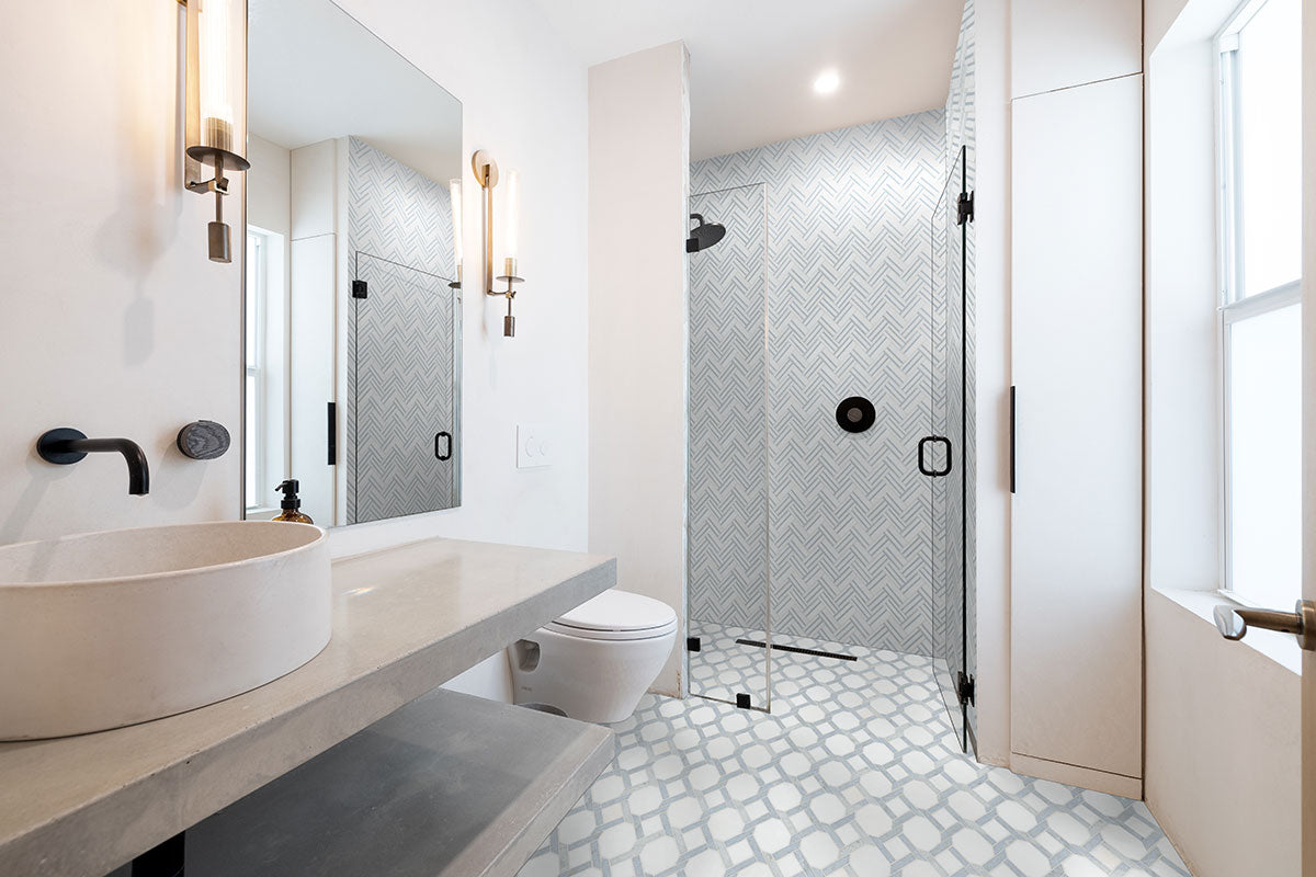 MSI Azula Linea Polished Tile — surface detail in natural tonality