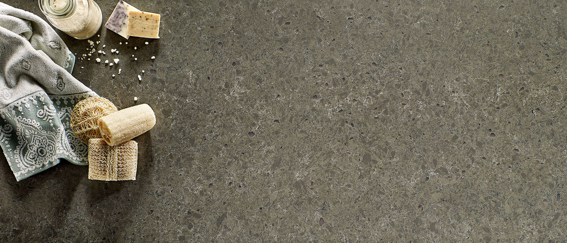 MSI Babylon Gray Concrete Finish — surface detail in gray tonality