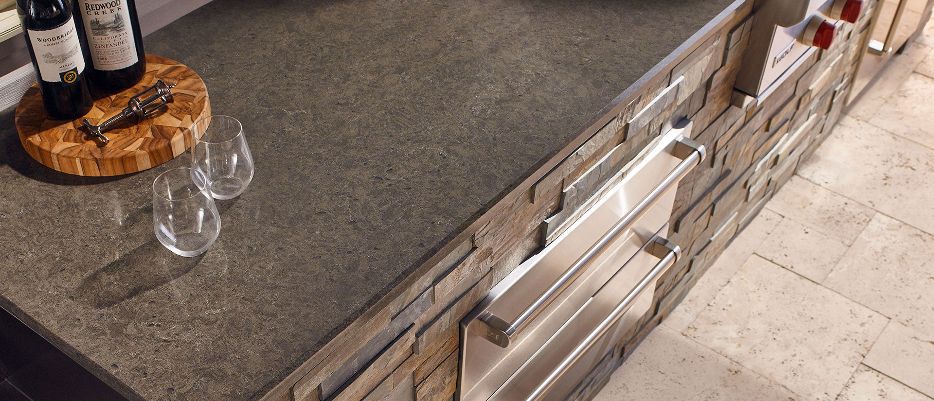 MSI Babylon Gray - Quartz Island Countertop