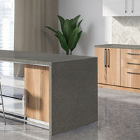 MSI Babylon Gray Quartz — surface detail in gray tonality factory-finished eased edge ready for install