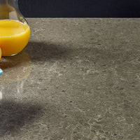 MSI Babylon Gray Quartz — surface detail in gray tonality factory-finished eased edge ready for install