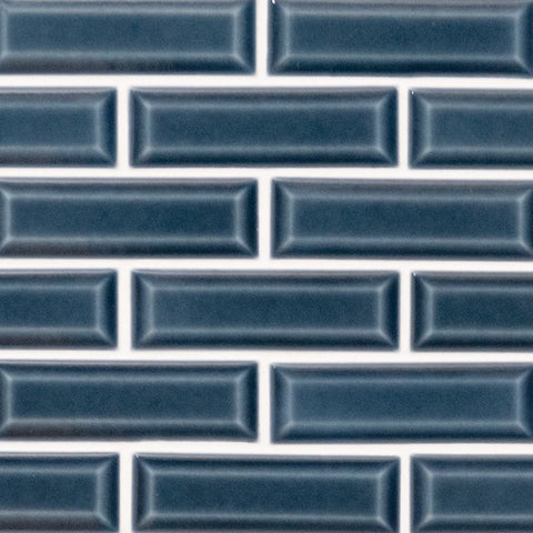 MSI Highland Park Bay Blue Beveled Tile 2x6
