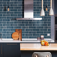 MSI Highland Park Bay Blue 4x12 Tile — surface detail in blue tonality