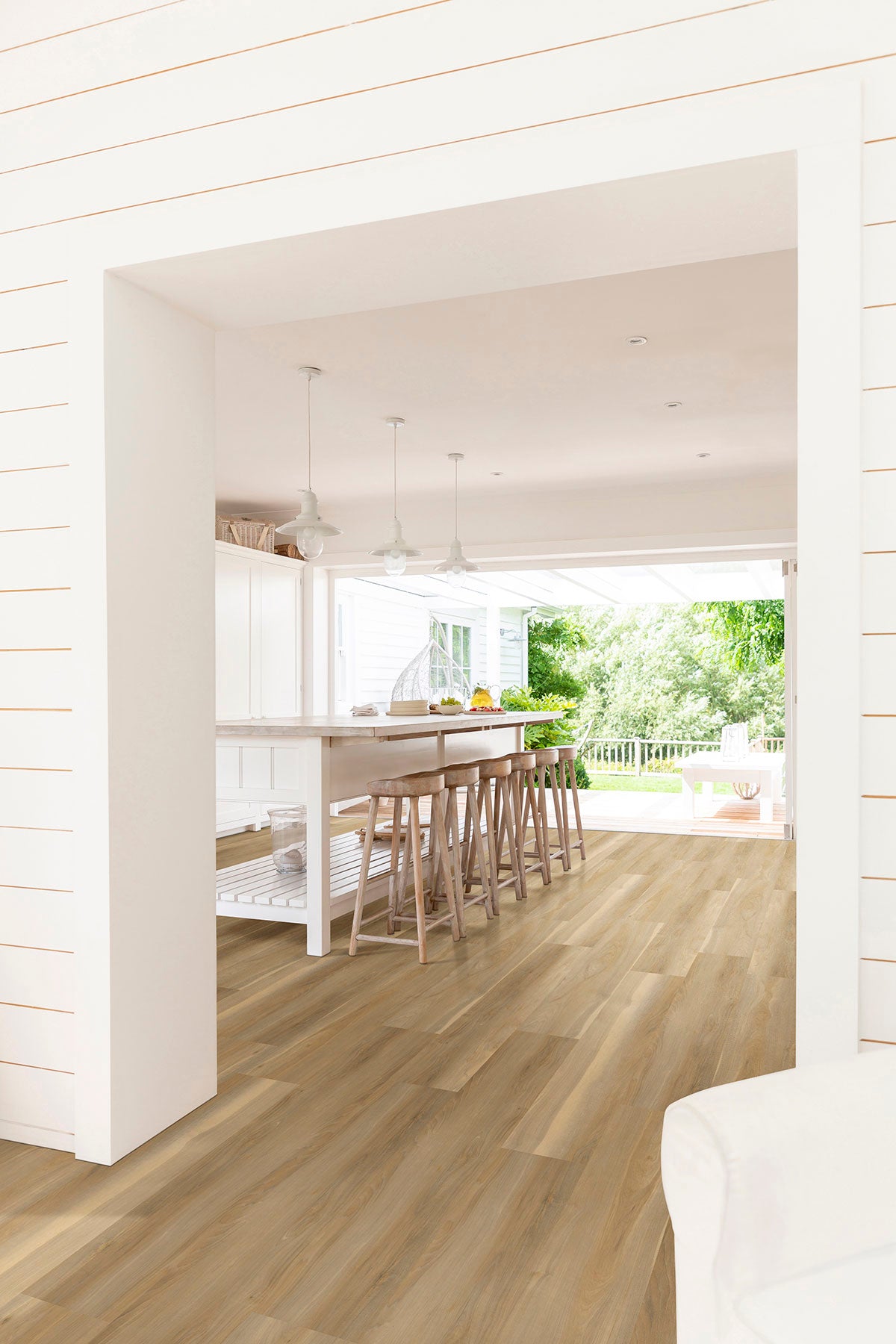 MSI Nove Bayhill Blonde Luxury Vinyl Plank Flooring — surface detail in blonde tonality
