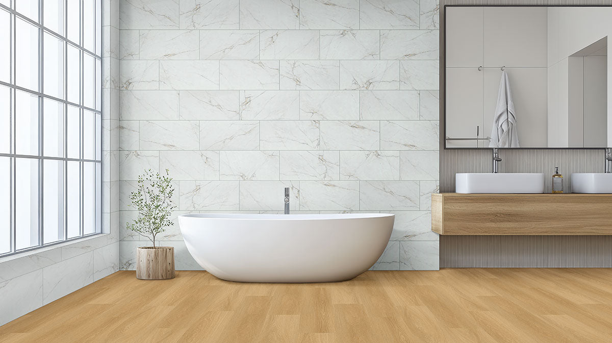 MSI Laurel Bayside Buff Luxury Vinyl Plank Flooring — surface detail in natural tonality