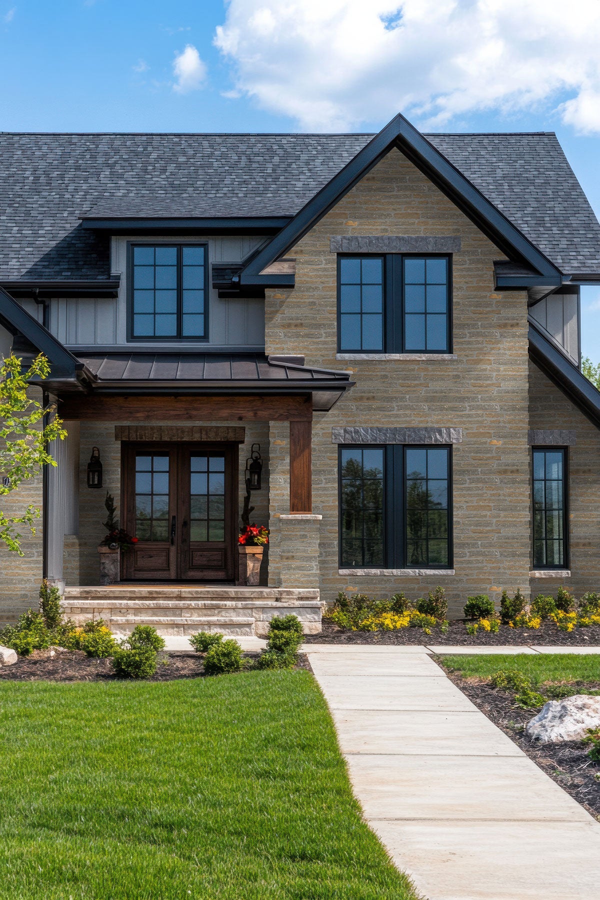MSI Bedford Brown Ledgestone Rockmount — room scene